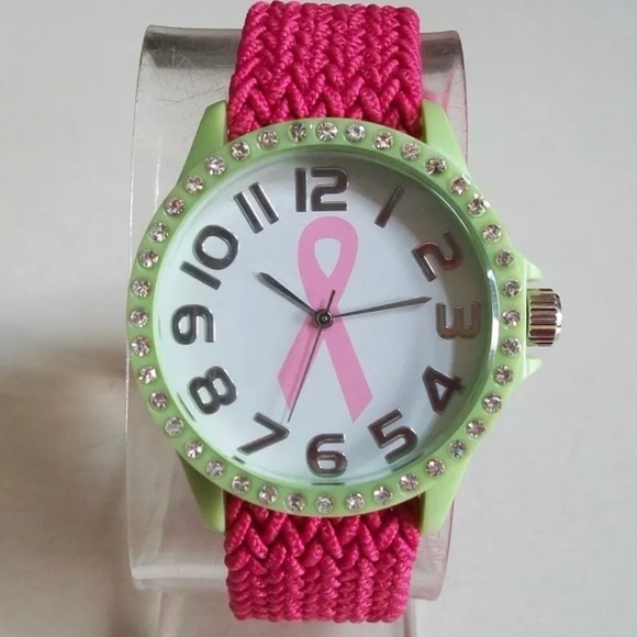 Pink Ribbon Breast Cancer Awareness Watch - Picture 1 of 5